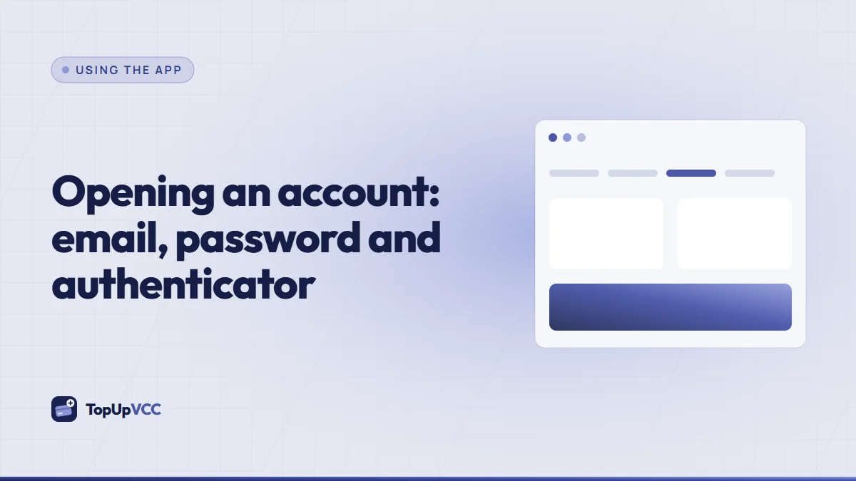 A three-step progress meter filling from account to email to authenticator